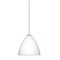 Besa Lighting Mia Cord Pendant, Opal Matte, Satin Nickel Finish, 1x50W Halogen 1XT-177907-SN - alternate 1